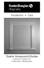 Предварительный просмотр 1 страницы Hunter Douglas Duette LightLock Installation/Care