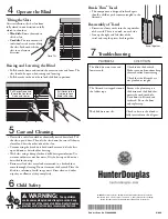 Preview for 4 page of Hunter Douglas Horizontal Aluminum Blinds Installation And Care Instructions