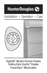 Hunter Douglas PowerView Motorization Installation Operation Care предпросмотр