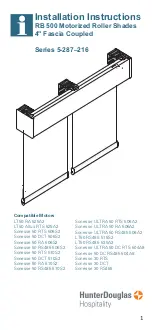 Hunter Douglas RB 500 5-287-216 Series Installation Instructions Manual предпросмотр