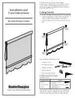 Предварительный просмотр 1 страницы Hunter Douglas Remembrance Installation And Care Instructions