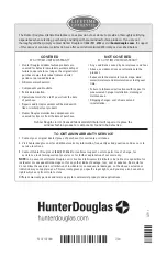 Preview for 44 page of Hunter Douglas Silhouette DuoLite Installation Operation Care