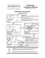 Preview for 7 page of Hunter Pacific Majestic Everglade Electrician Installation Manual