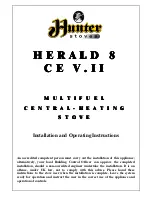 Предварительный просмотр 1 страницы Hunter Stoves Herald 8 CE V.11 Installation And Operating Instructions Manual