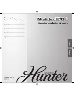 Preview for 1 page of Hunter 20171 (Spanish) Manual De Installatión Y Operatión