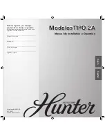 Hunter 20772 (Spanish) Manual De Installatión Y Operatión предпросмотр