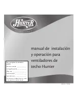 Hunter 20801 (Spanish) Installation And Operation Manual preview