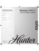 Hunter 21337 (Spanish) Manual De Installatión Y Operatión предпросмотр