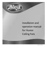 Предварительный просмотр 1 страницы Hunter 21403 Installation And Operation Manual