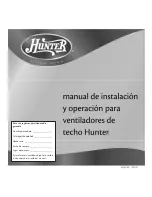 Hunter 23683 (Spanish) Installation And Operation Manual предпросмотр