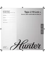 Hunter 28672 Owners And Installation Manual предпросмотр