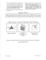 Preview for 6 page of Hunter 33202 User Manual