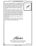 Preview for 10 page of Hunter 33520 Owner'S Manual