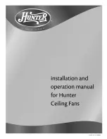 Preview for 1 page of Hunter 41844-01 Installation And Operation Manual