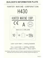 Preview for 38 page of Hunter 430 Owner'S Manual