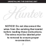 Preview for 7 page of Hunter 44155C Installation And Operation Manual