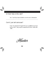 Preview for 58 page of Hunter 44156 Installation And Operation Manual