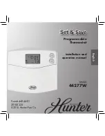 Preview for 1 page of Hunter 44277W Installation And Operation Manual