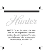 Preview for 7 page of Hunter 44277W Installation And Operation Manual