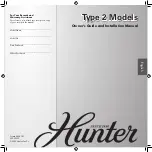 Hunter 45041-01 Owner'S Manual And Installation Manual preview