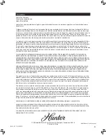 Preview for 42 page of Hunter 82022 Owner'S Manual