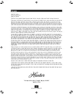 Preview for 40 page of Hunter 83002 Sona Owner'S Manual