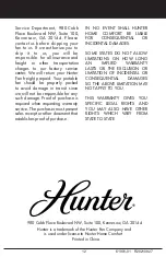 Preview for 12 page of Hunter 90400 Owner'S Manual