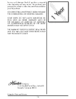 Preview for 14 page of Hunter 90437 Owner'S Manual