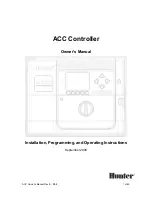 Hunter ACC Owner'S Manual предпросмотр