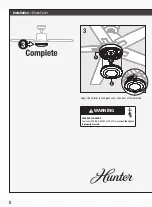 Предварительный просмотр 8 страницы Hunter Acela 51674 Installation Manual