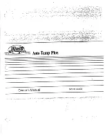 Preview for 1 page of Hunter Auto Temp Plus 44422 Owner'S Manual