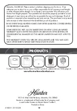 Preview for 10 page of Hunter FSQ-MF06I-E Owner'S Manual