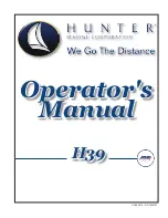 Hunter H39 Operator'S Manual preview