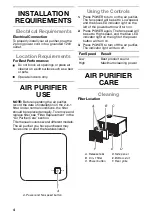 Preview for 4 page of Hunter HEPA 20310 Series Use & Care Manual