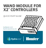 Hunter Hydrawise WAND FOR X2 Quick Start Manual предпросмотр