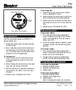 Hunter PGJ Quick Start Manual preview