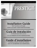 Предварительный просмотр 1 страницы Hunter Prestige Installation Manual