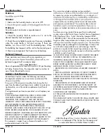 Preview for 2 page of Hunter QLS-03BK Instruction Manual