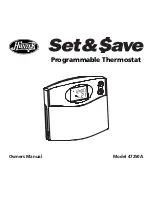 Hunter Set & Save 47250A Owner'S Manual preview