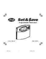 Hunter Set & Save 47300A Owner'S Manual preview