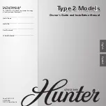 Предварительный просмотр 1 страницы Hunter Type 2 Series Owners And Installation Manual