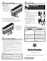 Предварительный просмотр 4 страницы HunterDouglas Country Woods Installation And Care Instructions