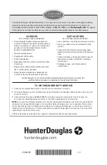 Preview for 20 page of HunterDouglas Designer Screen Patio Shade Installation Operation Care