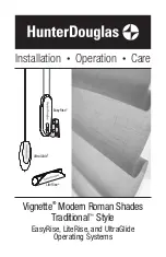 Preview for 1 page of HunterDouglas EasyRise Installation Operation Care