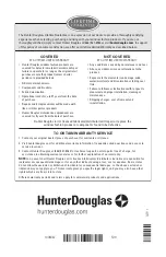 Preview for 24 page of HunterDouglas Pirouette EasyRise Installation Operation Care