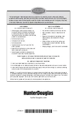 Preview for 16 page of HunterDouglas Pleated Standard LiteRise Installation Operation Care