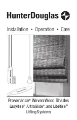 HunterDouglas Provenance Woven Wood Shades Installation Operation Care preview