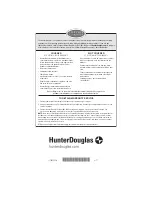 Preview for 20 page of HunterDouglas Solera EasyRise Installation Operation Care