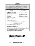 Preview for 24 page of HunterDouglas SOLERA Installation Operation And Care