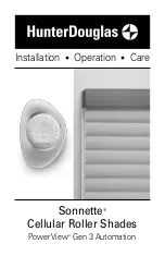 HunterDouglas Sonnette Installation Manual preview